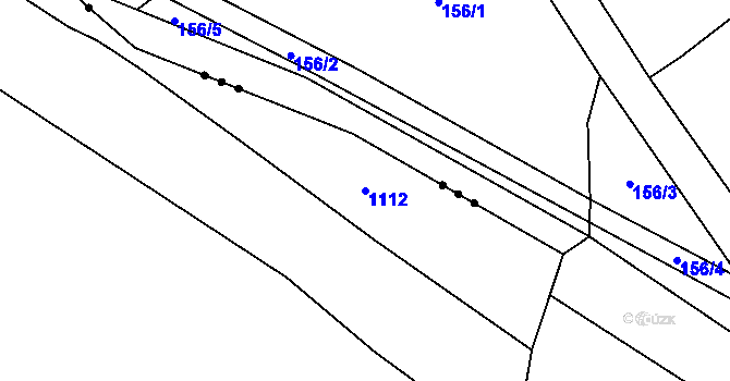 Parcela st. 1112 v KÚ Kozí Hřbet, Katastrální mapa