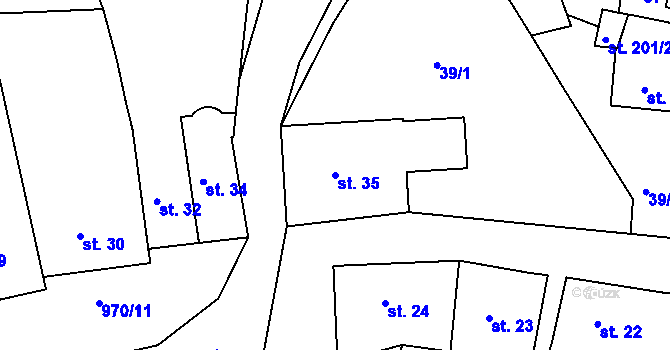 Parcela st. 35 v KÚ Rejštejn, Katastrální mapa