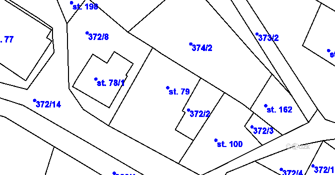 Parcela st. 79 v KÚ Rejštejn, Katastrální mapa