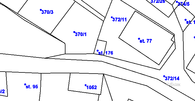 Parcela st. 176 v KÚ Rejštejn, Katastrální mapa
