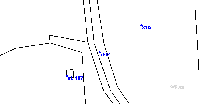Parcela st. 79/2 v KÚ Rejštejn, Katastrální mapa