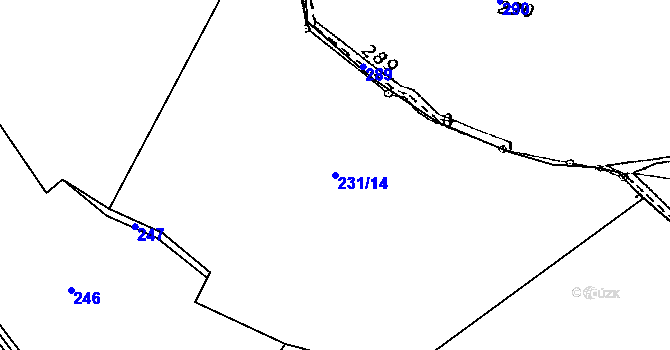 Parcela st. 231/14 v KÚ Rejštejn, Katastrální mapa