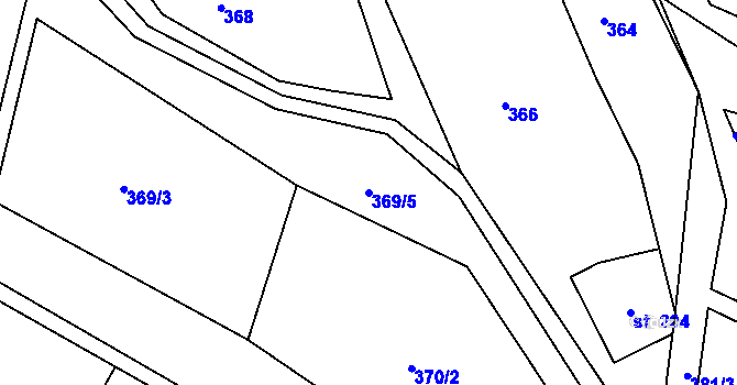 Parcela st. 369/5 v KÚ Rejštejn, Katastrální mapa