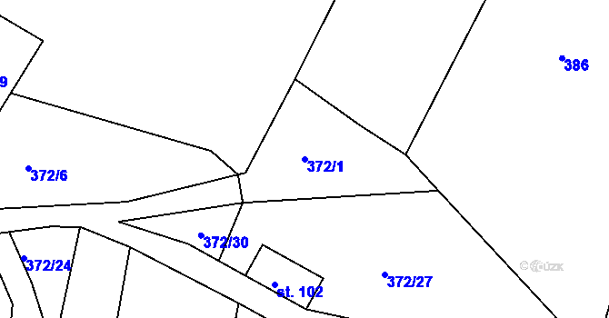 Parcela st. 372/1 v KÚ Rejštejn, Katastrální mapa