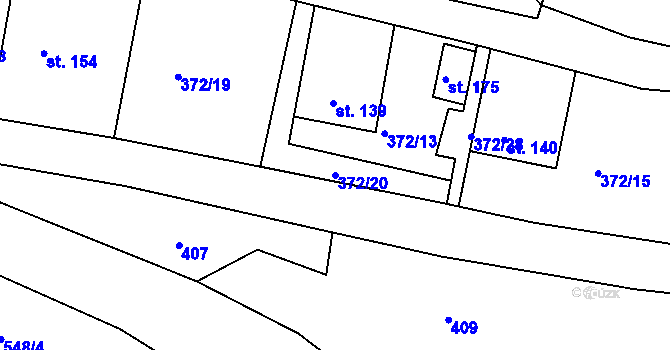 Parcela st. 372/20 v KÚ Rejštejn, Katastrální mapa