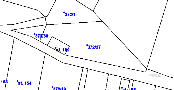 Parcela st. 372/27 v KÚ Rejštejn, Katastrální mapa