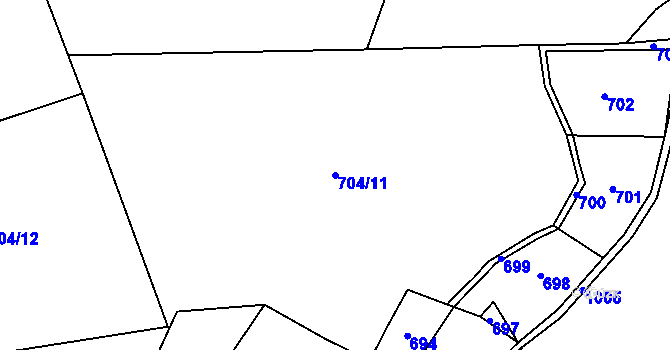 Parcela st. 704/11 v KÚ Rejštejn, Katastrální mapa