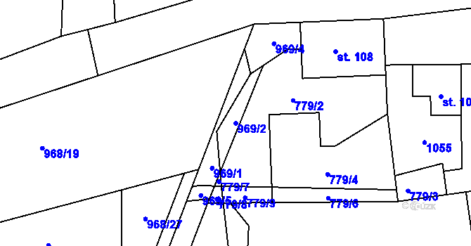 Parcela st. 969/2 v KÚ Rejštejn, Katastrální mapa