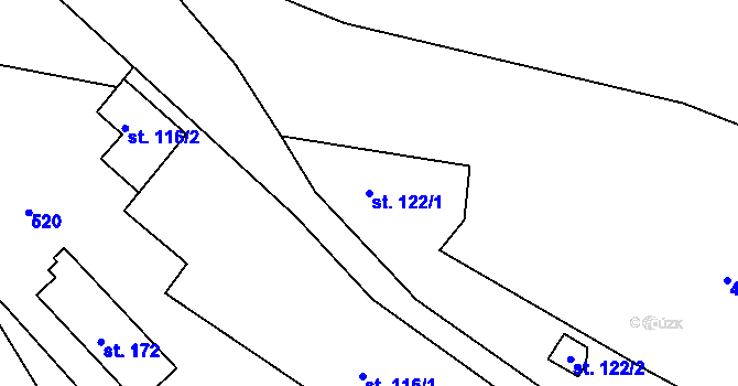 Parcela st. 122/1 v KÚ Rejštejn, Katastrální mapa