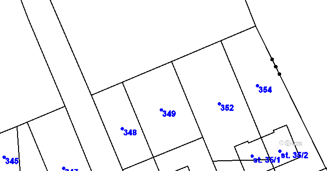 Parcela st. 60/28 v KÚ Zhůří u Rejštejna, Katastrální mapa