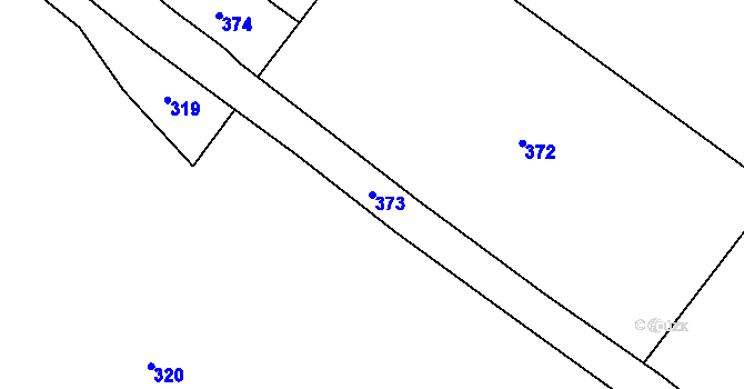 Parcela st. 373 v KÚ Zhůří u Rejštejna, Katastrální mapa