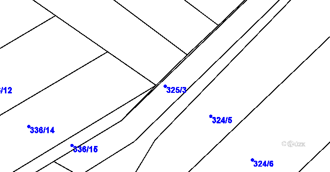 Parcela st. 325/3 v KÚ Rešice, Katastrální mapa