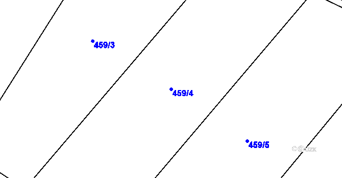 Parcela st. 459/4 v KÚ Rešice, Katastrální mapa