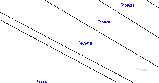 Parcela st. 459/18 v KÚ Rešice, Katastrální mapa