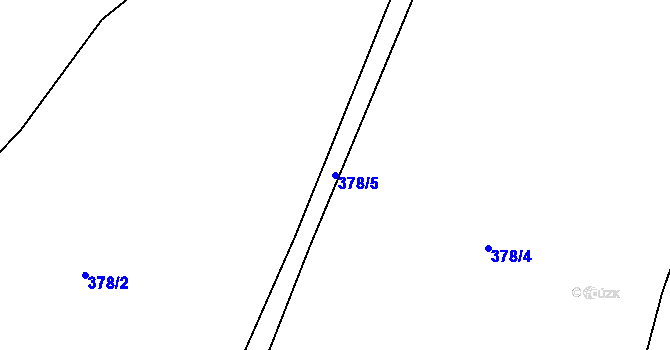 Parcela st. 378/5 v KÚ Roblín, Katastrální mapa