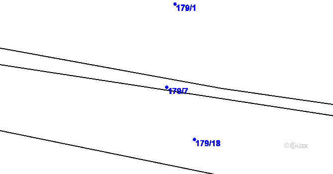 Parcela st. 179/7 v KÚ Úlovice, Katastrální mapa