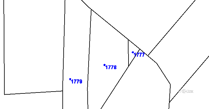 Parcela st. 476/6 v KÚ Rodinov, Katastrální mapa