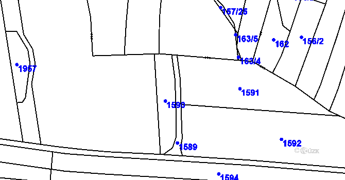 Parcela st. 787 v KÚ Rodinov, Katastrální mapa