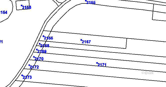 Parcela st. 826 v KÚ Rodinov, Katastrální mapa
