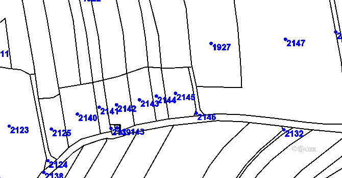 Parcela st. 667/1 v KÚ Rodinov, Katastrální mapa