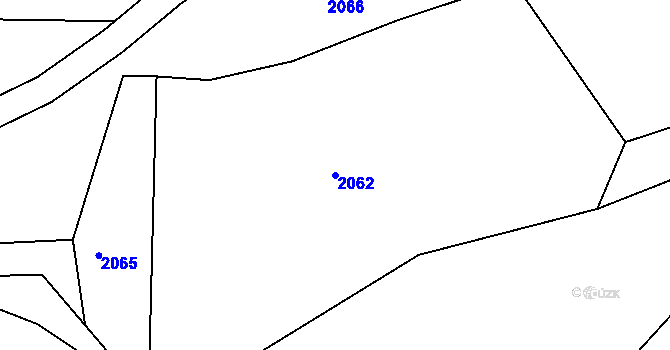 Parcela st. 2062 v KÚ Rodinov, Katastrální mapa