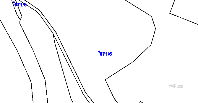 Parcela st. 671/6 v KÚ Jindřiš, Katastrální mapa