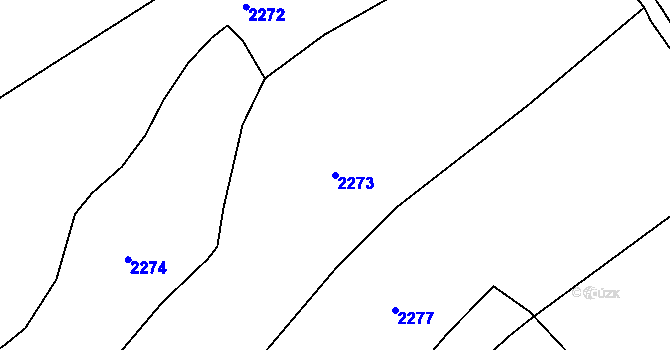Parcela st. 2273 v KÚ Jindřiš, Katastrální mapa