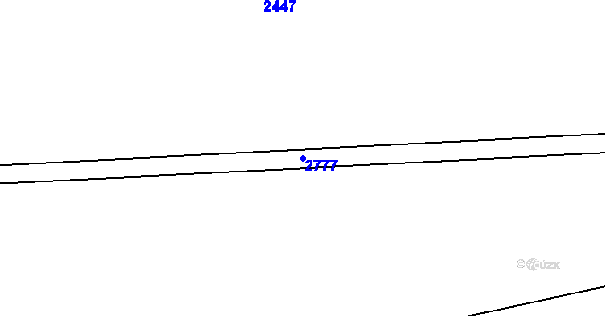 Parcela st. 2777 v KÚ Jindřiš, Katastrální mapa
