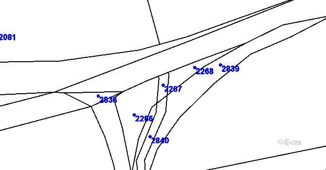 Parcela st. 2267 v KÚ Jindřiš, Katastrální mapa