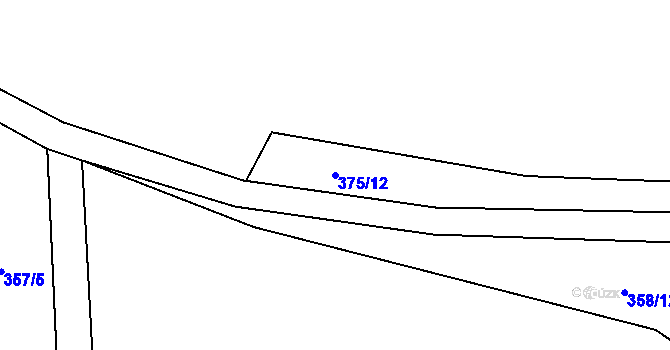 Parcela st. 375/12 v KÚ Rodvínov, Katastrální mapa