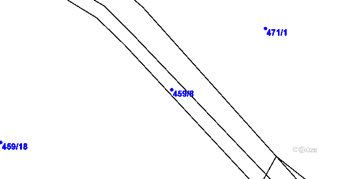 Parcela st. 459/8 v KÚ Rodvínov, Katastrální mapa