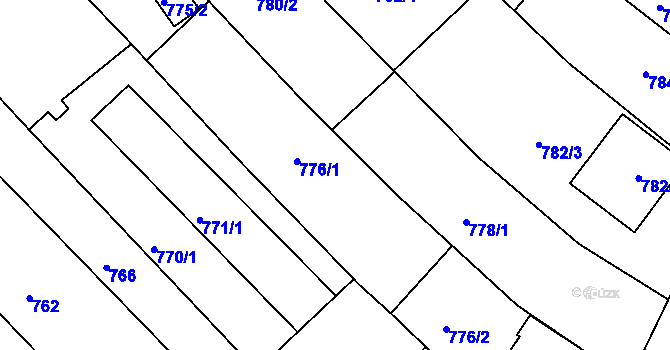 Parcela st. 777 v KÚ Rohatec, Katastrální mapa