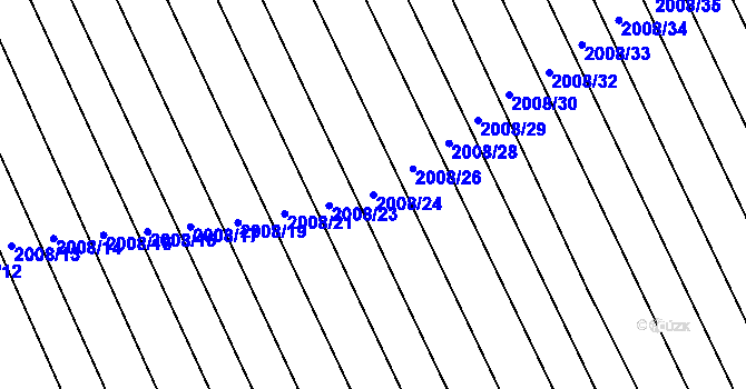 Parcela st. 2008/24 v KÚ Rohatec, Katastrální mapa