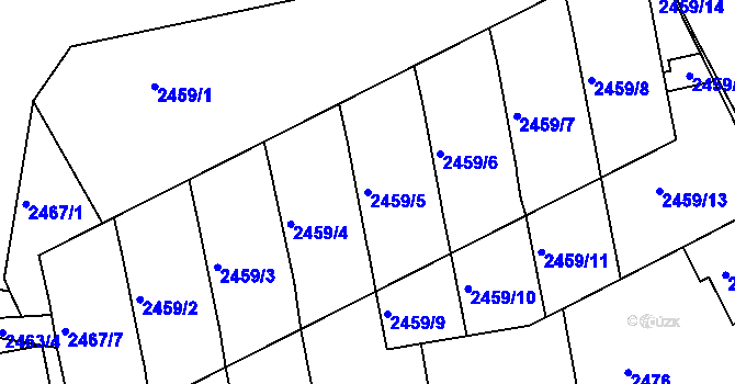 Parcela st. 2459/5 v KÚ Rohatec, Katastrální mapa