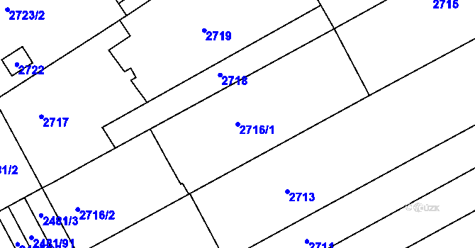 Parcela st. 2716/1 v KÚ Rohatec, Katastrální mapa