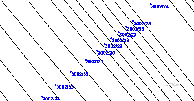 Parcela st. 3002/30 v KÚ Rohatec, Katastrální mapa
