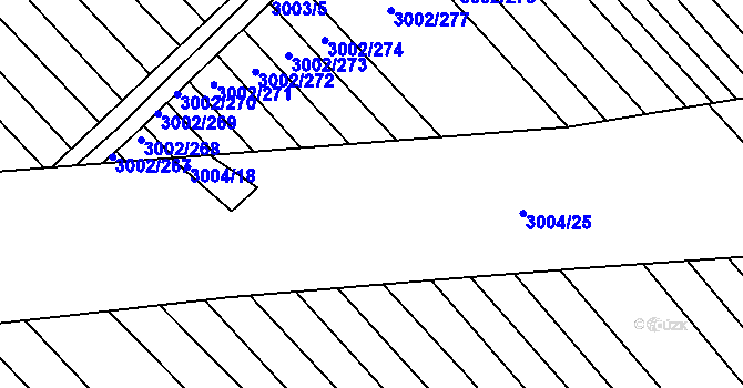 Parcela st. 3004/24 v KÚ Rohatec, Katastrální mapa