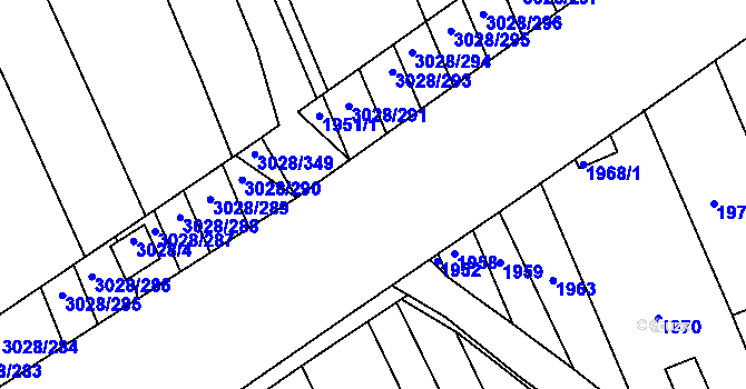 Parcela st. 3004/169 v KÚ Rohatec, Katastrální mapa