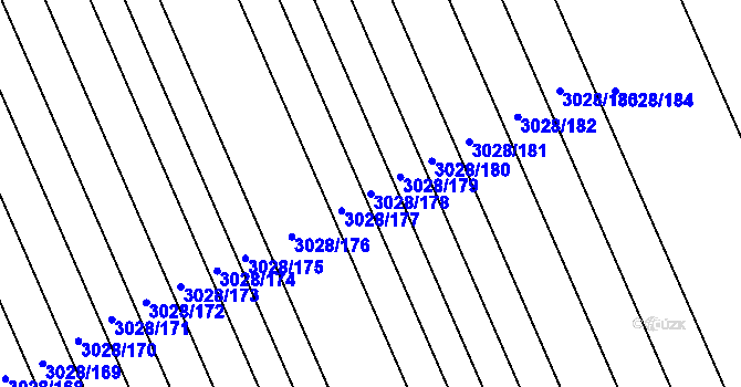 Parcela st. 3028/178 v KÚ Rohatec, Katastrální mapa