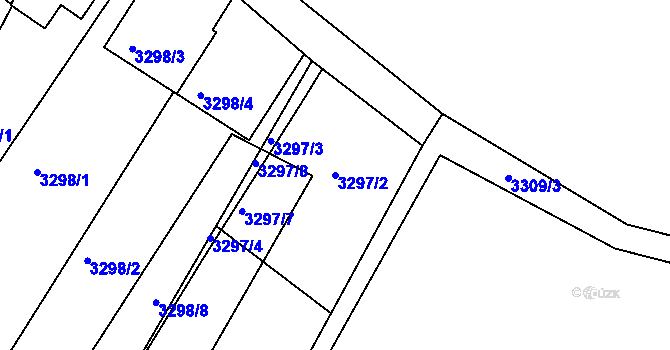 Parcela st. 3297/2 v KÚ Rohatec, Katastrální mapa