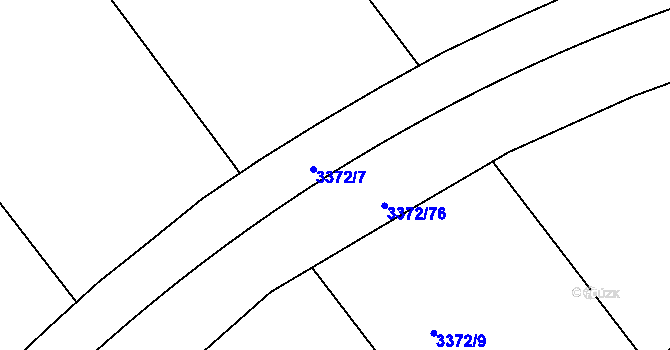 Parcela st. 3372/15 v KÚ Rohatec, Katastrální mapa