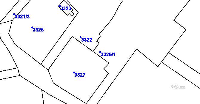 Parcela st. 3326/1 v KÚ Rohatec, Katastrální mapa