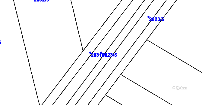 Parcela st. 2823/5 v KÚ Rohatec, Katastrální mapa