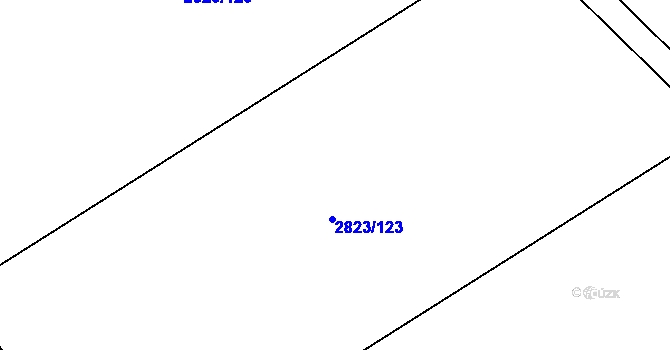 Parcela st. 2823/122 v KÚ Rohatec, Katastrální mapa