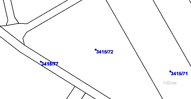 Parcela st. 3415/72 v KÚ Rohatec, Katastrální mapa