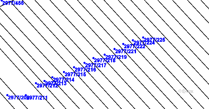 Parcela st. 2977/219 v KÚ Rohatec, Katastrální mapa