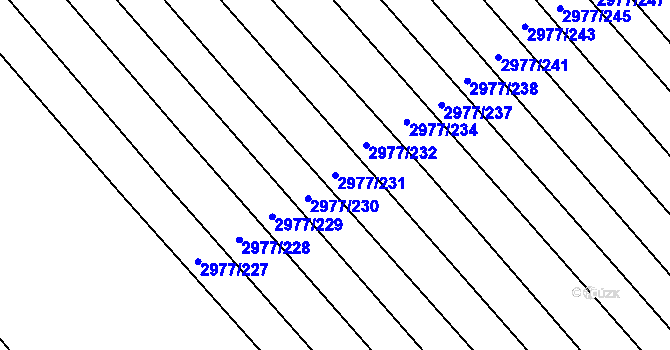 Parcela st. 2977/231 v KÚ Rohatec, Katastrální mapa