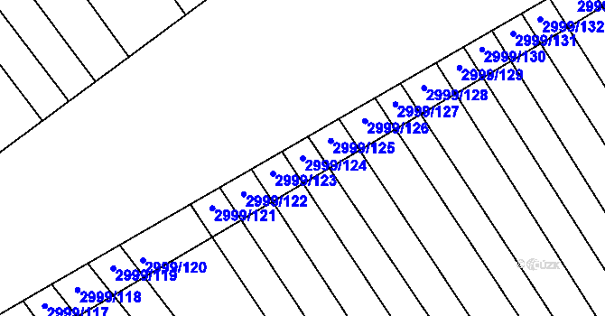 Parcela st. 2999/124 v KÚ Rohatec, Katastrální mapa