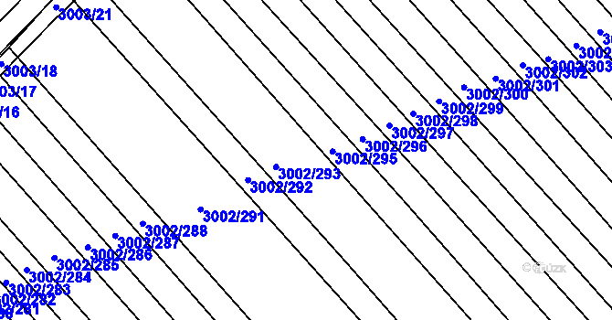 Parcela st. 3002/294 v KÚ Rohatec, Katastrální mapa