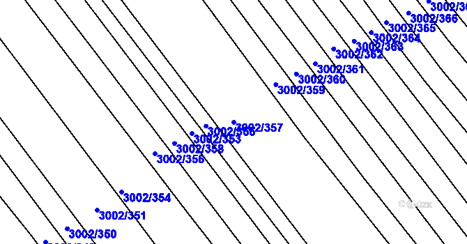 Parcela st. 3002/357 v KÚ Rohatec, Katastrální mapa